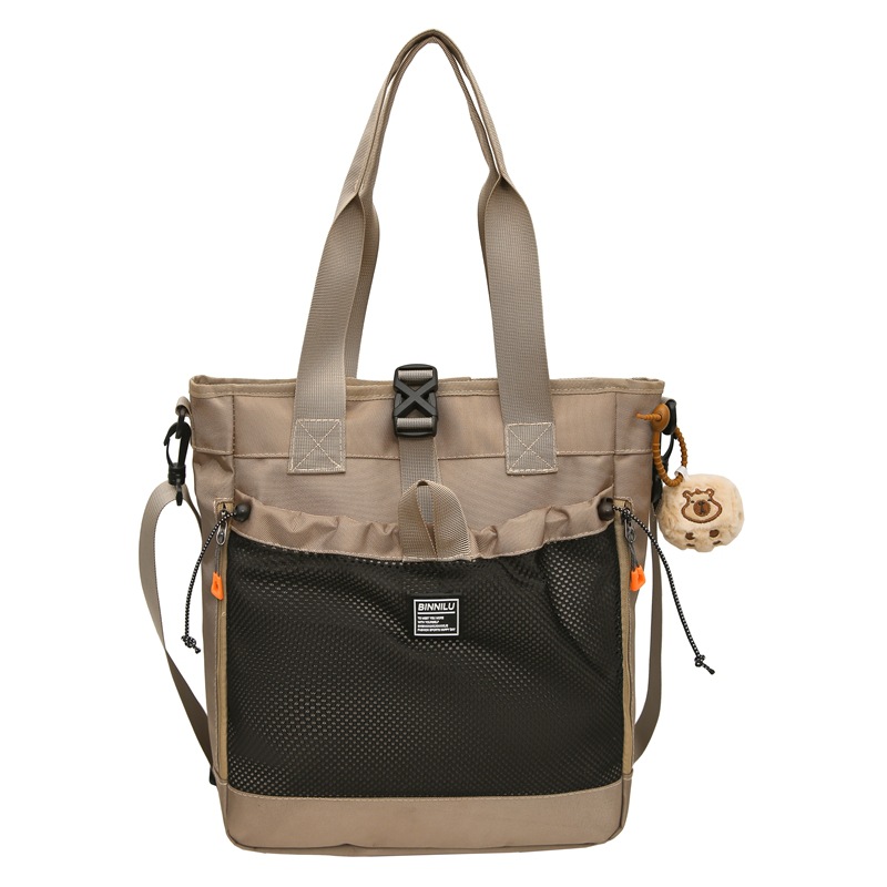Large-capacity crossbody bag, men's handbag, backpack for junior high school, senior high school and college students, single-shoulder bag, class tutorial and book bag Item Picture