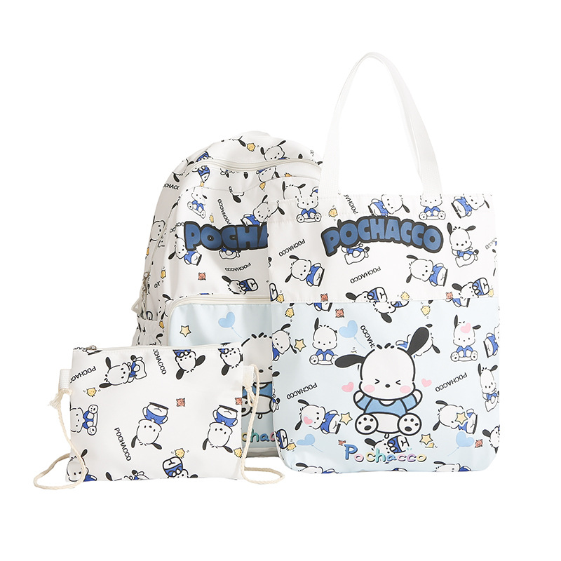 2025 New cartoon children's schoolbag, three-piece backpack for middle school students, simple and casual, large-capacity travel backpack Item Picture