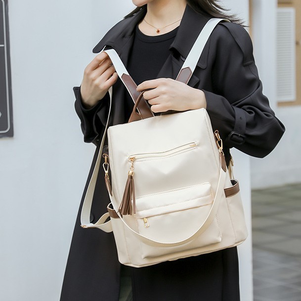 Multi-layer positioning multi-pocket backpack, trendy and lightweight backpack for women, Japanese-style backpack for college students Application Scenario