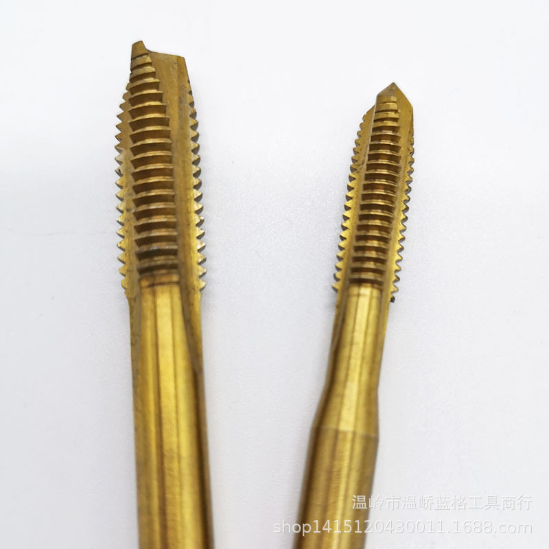 Factory direct supply of yellow M2 2.53456810121416 through holes for screw tip titanium plating machine Specification drawing