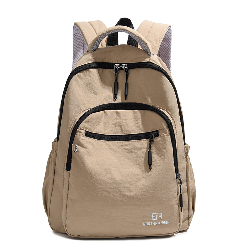 New large-capacity backpack with contrasting colors, lightweight and trendy backpack, autumn and winter college style solid color fashionable backpack Item Picture