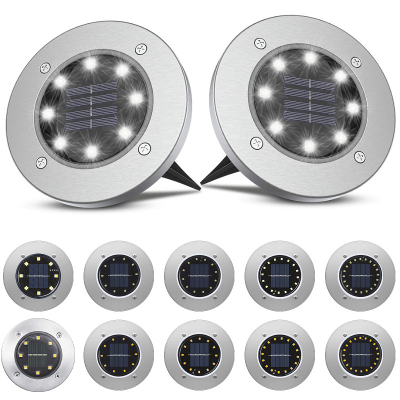Solar lamps, outdoor LED lawn insert lamps, ground burial lamps, decorative garden, villa, courtyard waterproof and buried combination full figure