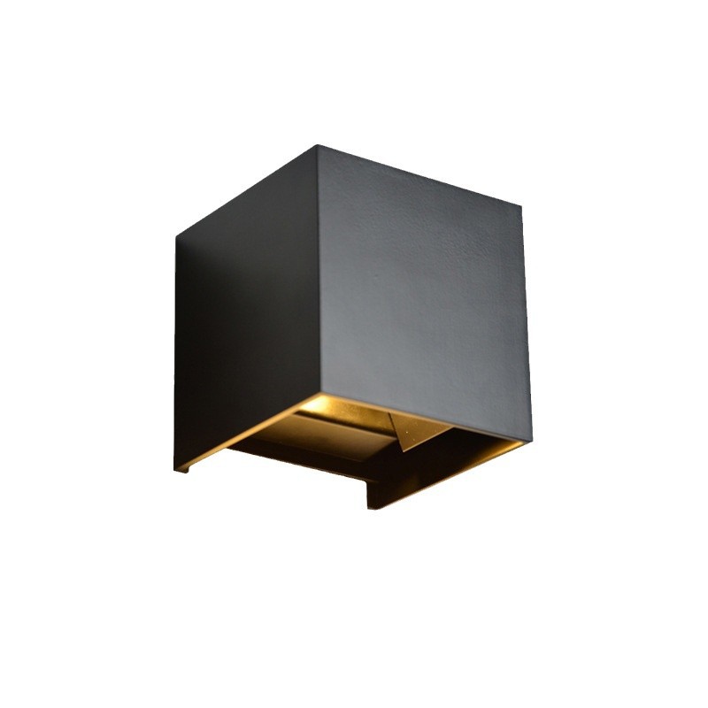 Plastic outdoor wall lamp, led classic square double-head top and bottom lighting garden lamp, outdoor waterproof balcony cross-border model Item Picture
