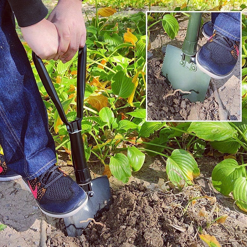 Cross-border folding shovels, garden digging, outdoor camping, car travel, beachcombing, convenient folding shovels, garden tools Specification drawing
