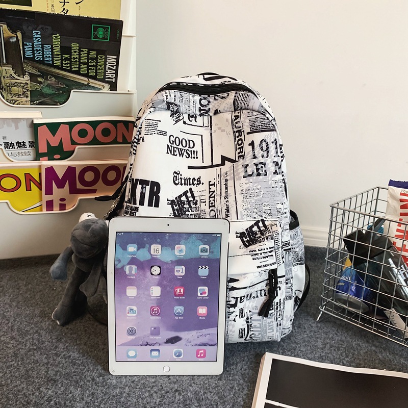 Graffiti trendy brand backpacks for men and women, large-capacity ins backpacks, cool schoolbags for junior high school, senior high school and college students Application Scenario