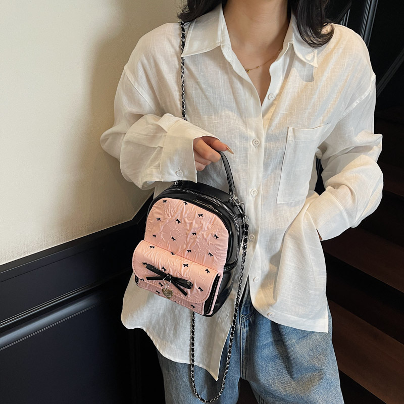 Cross-border handbag, Women's 2025 new style casual backpack, high-end chain single-shoulder bag, commuter crossbody bag Specification drawing