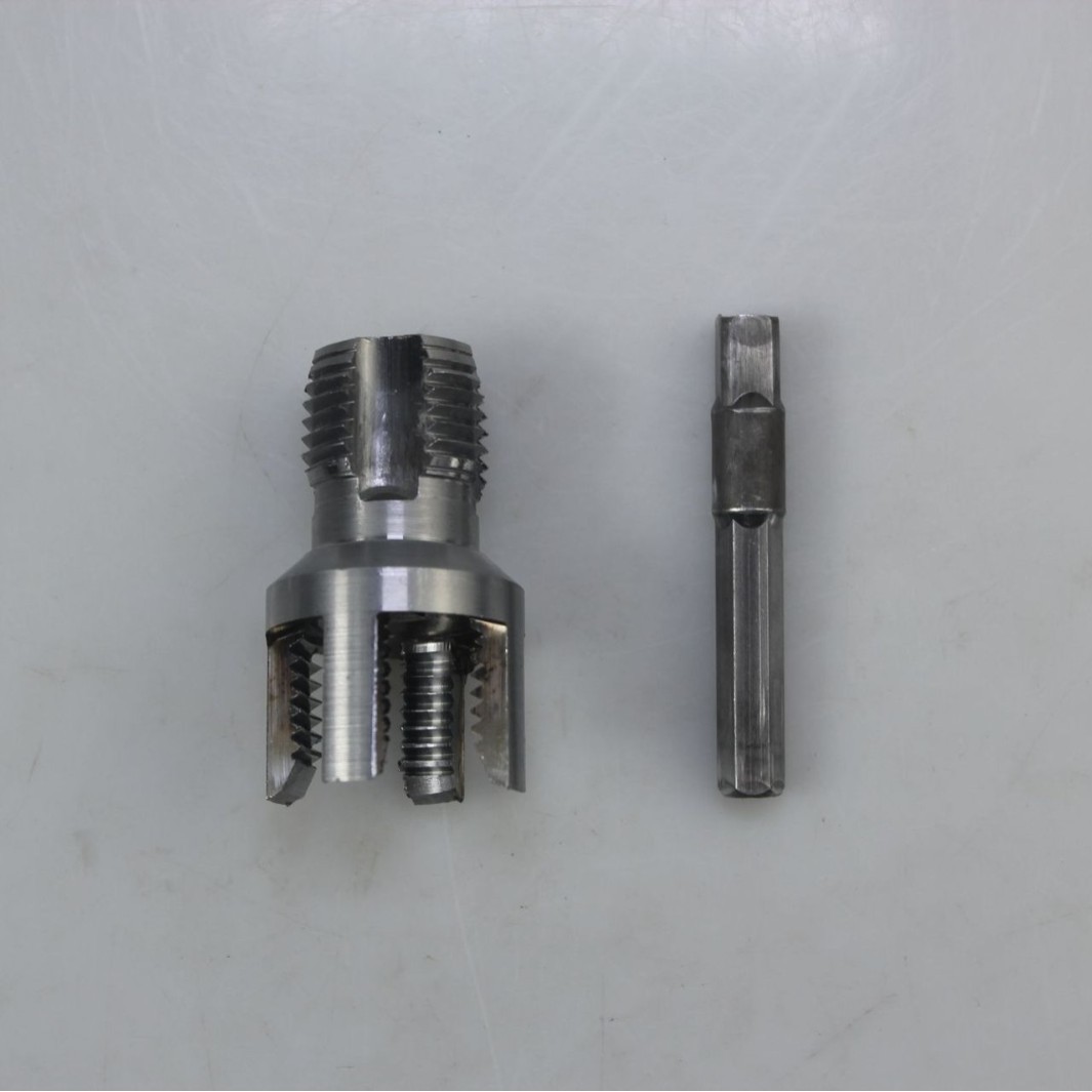4-point and 6-point PPR water pipe internal and external integrated thread opener and tapping plate teeth Specification drawing