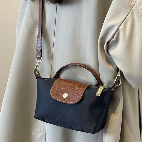 The new 2024 mini hand-held dumpling bag for women, made of nylon fabric, is a high-end nylon fabric single-shoulder crossbody phone bag details Picture