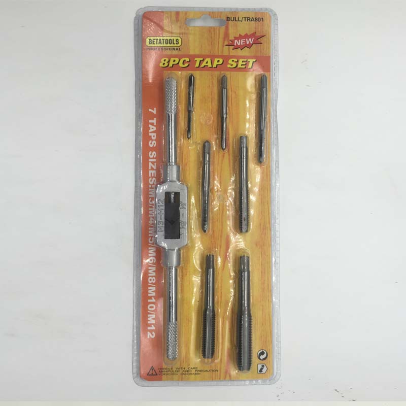 8PC tap winch set in stock wholesale, M3-12 tap die 8-piece set, tap combination set factory direct sales undefined