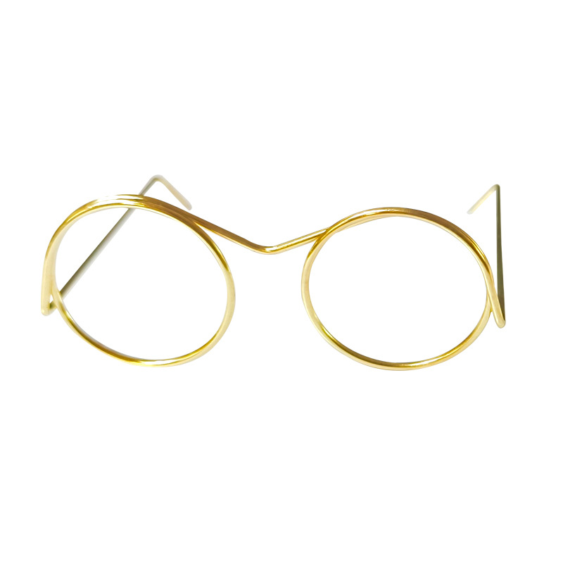 Factory direct sales of eyeglass frame small accessories, DIY pose dolls, boys' and girls' pet metal sunglasses, photo toys Item Picture