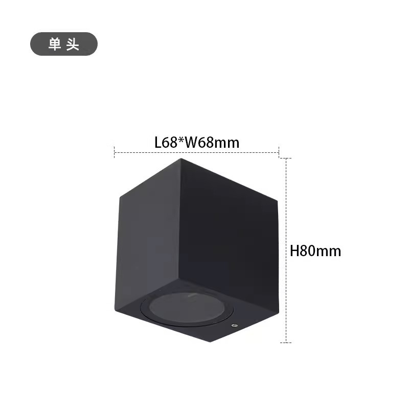 GU10 lamp head outdoor wall lamp, waterproof double-head exterior wall villa gate courtyard lamp, background top and bottom luminous spotlights Application Scenario