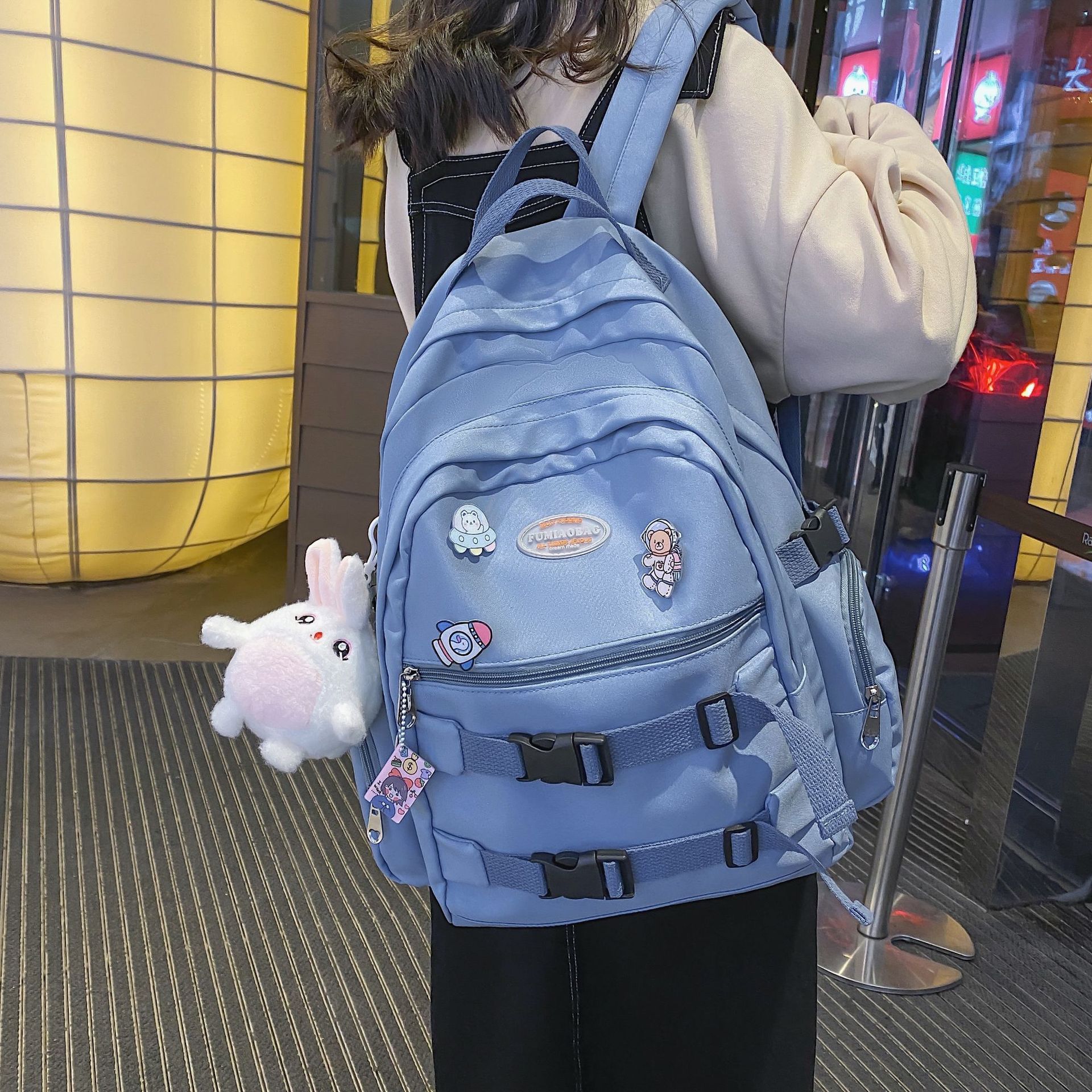 Large-capacity multi-bag backpack for students, Korean version of Harajuku junior high school and high school students, Japanese-style Instagram backpack for girls details Picture