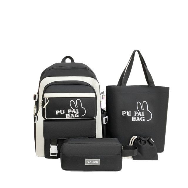 2025 Summer New stylish printed backpack, casual and versatile nylon commuting and tutorial bag Item Picture