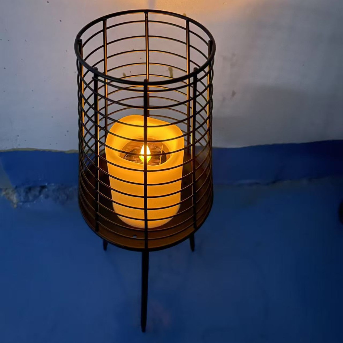 New cross-border courtyard balcony table lamp, decorative table lamp, simple style night light, outdoor garden, solar courtyard candle Specification drawing