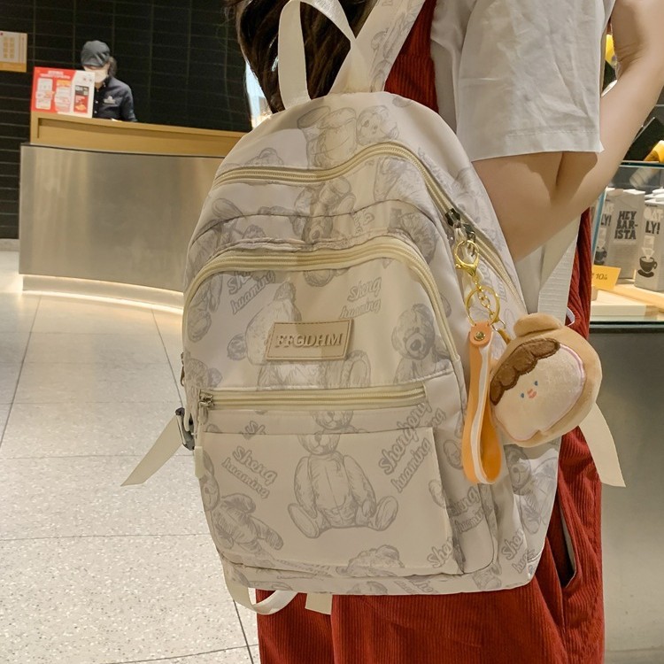 New school backpack for boys and girls, large-capacity water-resistant backpack for junior and senior high school students, laptop backpack details Picture
