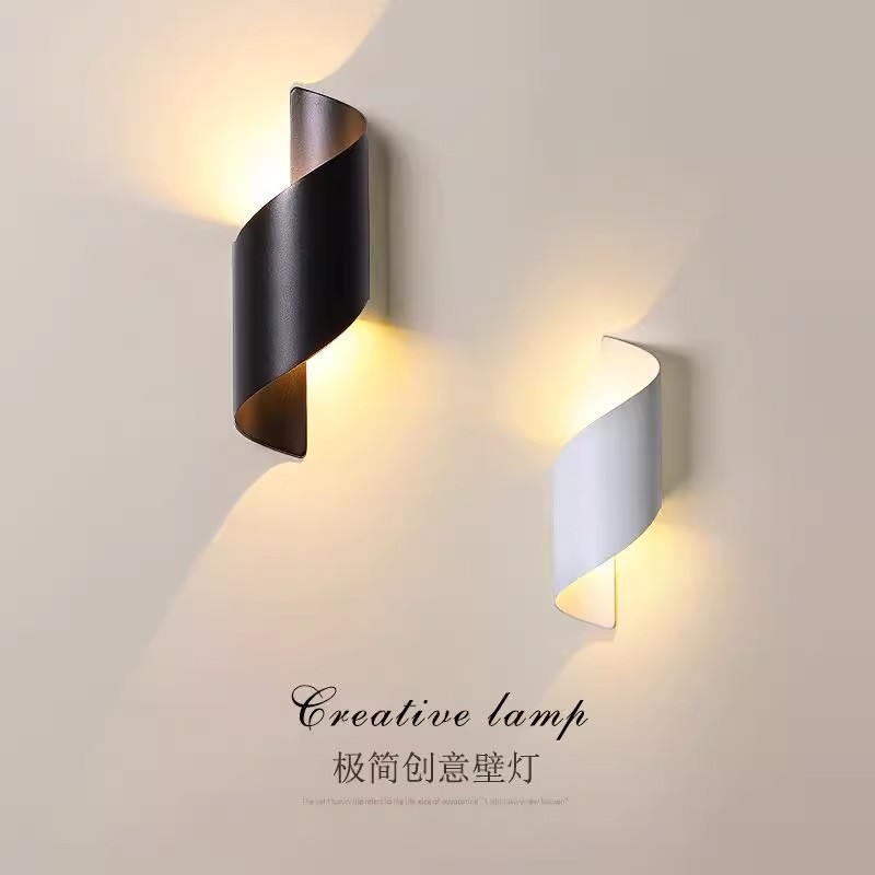 Hot-selling led outdoor wall lamps, waterproof indoor living room background wall lamps, creative upper and lower lighting, courtyard corridor and doorplate lamps details Picture