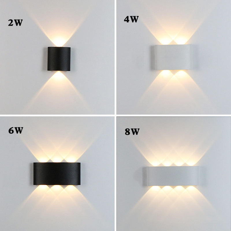 Outdoor wall lamps, simple entrance door wall lamps, LED waterproof decorative wall lamps for villas, hotels, exterior walls, corridors and balconies Specification drawing