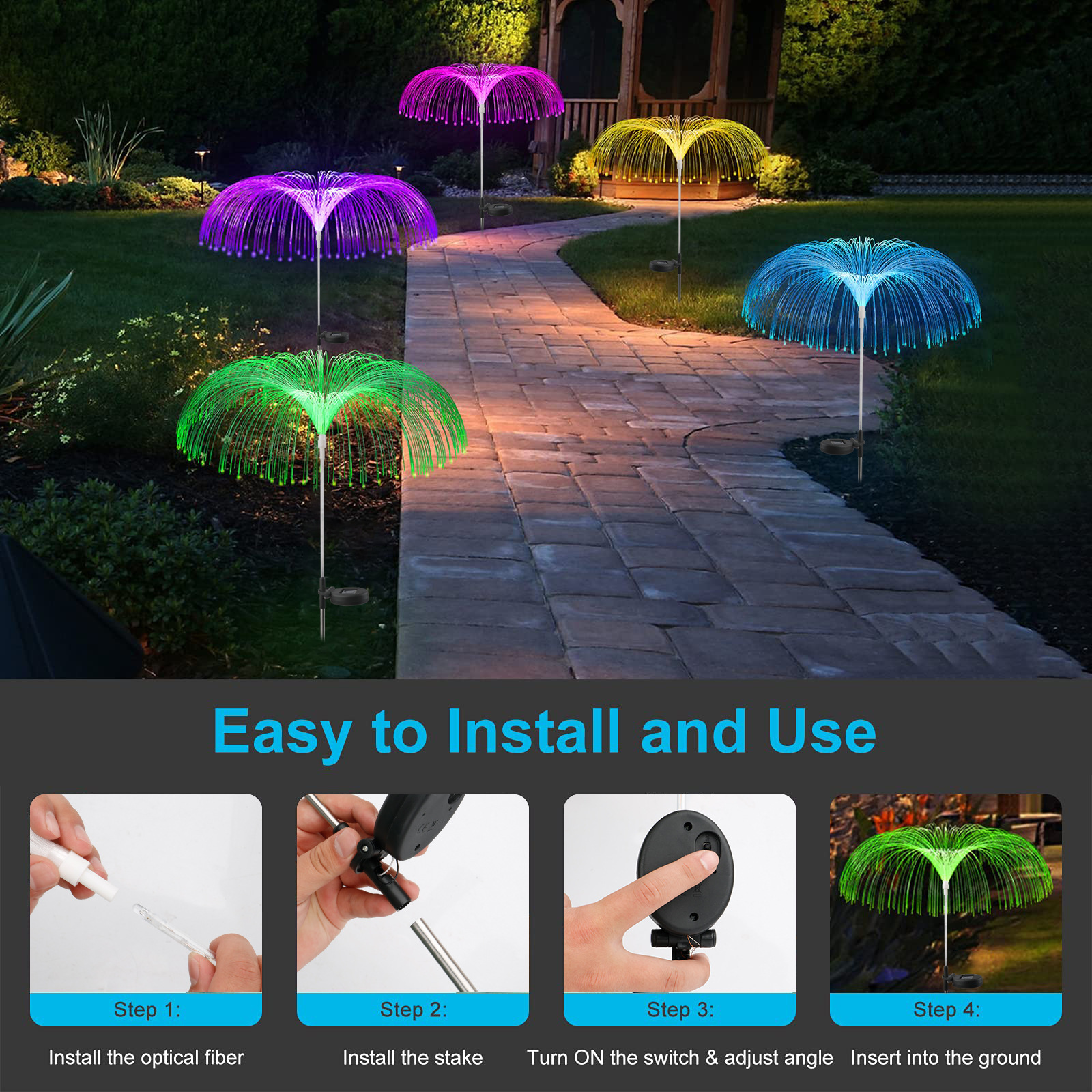 In-stock jellyfish lamps, new solar lawn lamps, outdoor waterproof garden smoke lamps, garden balcony landscape lamps Application Scenario