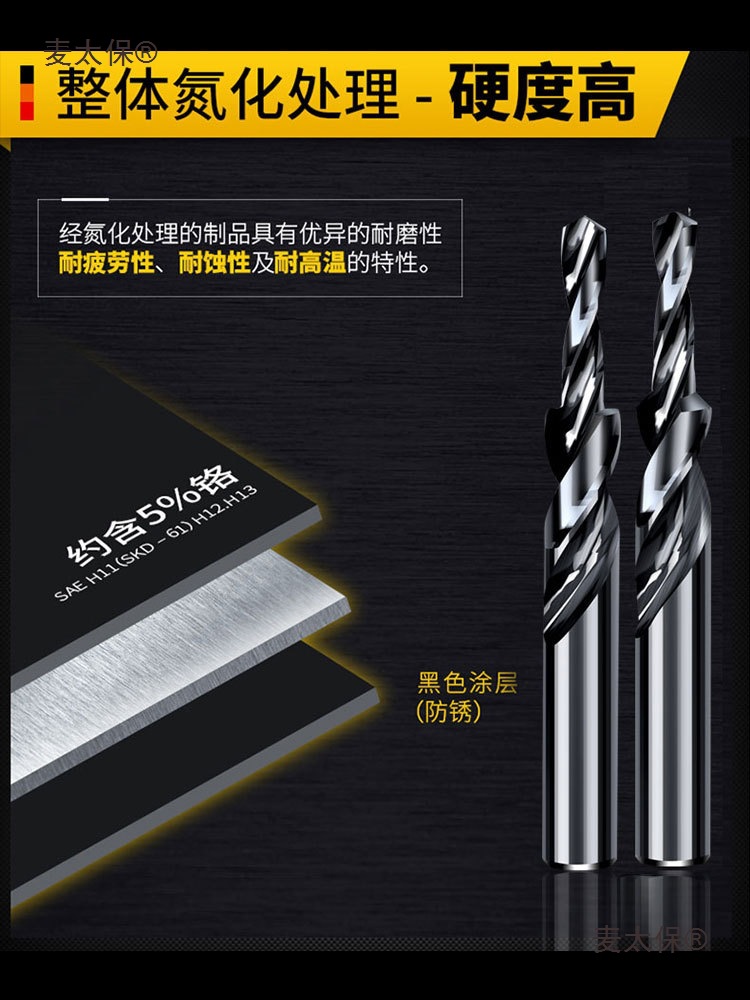 M35 secondary step drill bit, cobalt-containing stainless steel countersunk screw drill bit, twist drill, countersunk drill, step Mtaibao Application Scenario