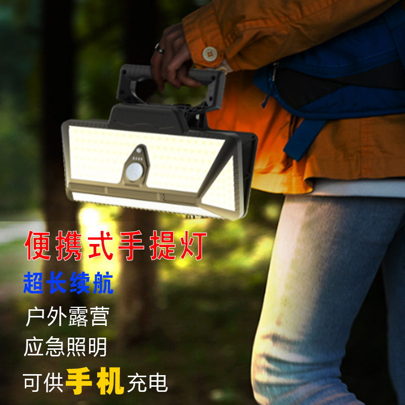 Shangpu cross-border clip lamp, household garden lamp, solar street lamp, sensor lamp, outdoor wall lamp, portable camping lamp details Picture