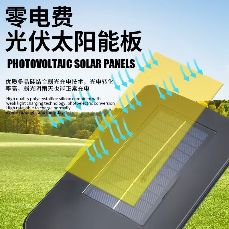 Amazon's new solar lamps, outdoor garden lamps, human-sensing wall lamps, and home garage fence integrated street lamps Specification drawing