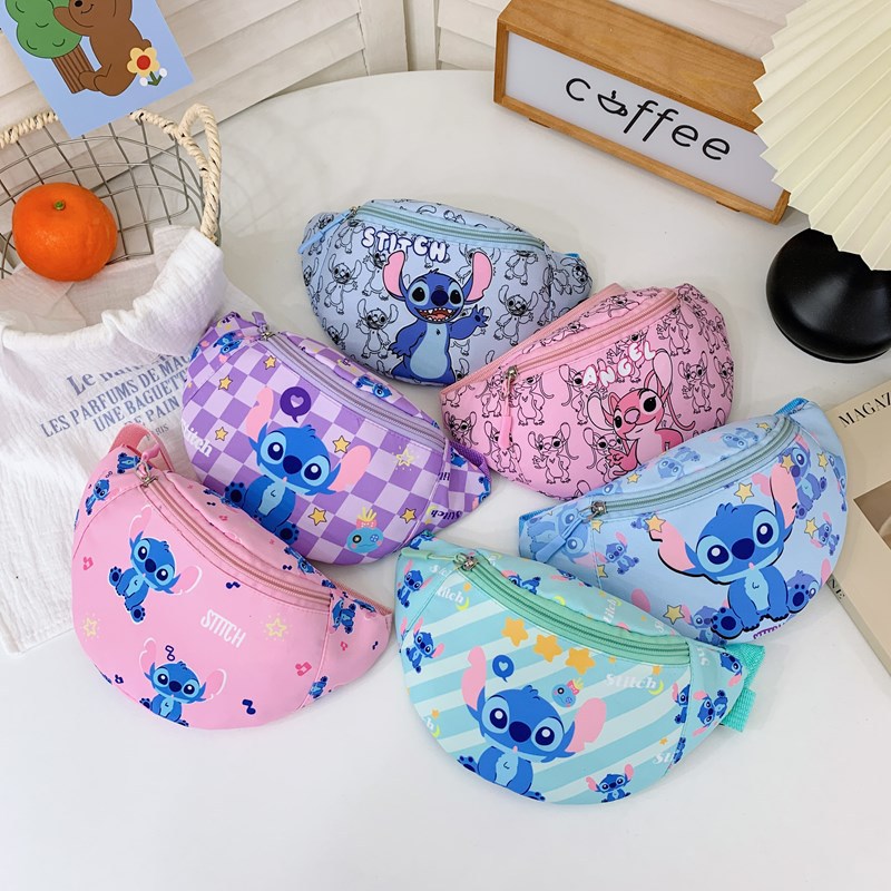This year's new cross-border children's bag features cute and stylish printed Japanese cartoon boy and girl chest bags full figure