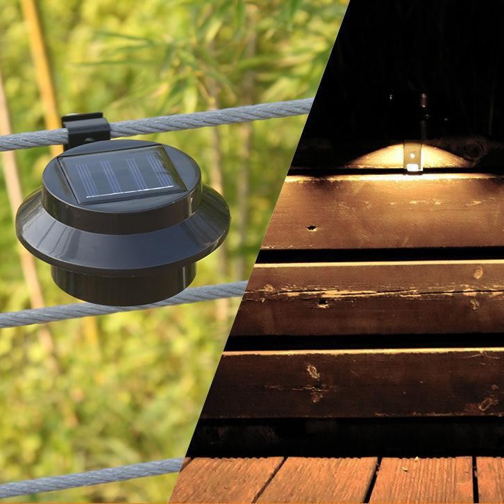 Guardrail LED solar light, water trough light, outdoor rainproof wall light, fence light, solar railing eave light full figure