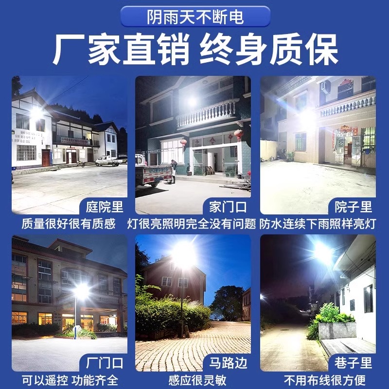 Amazon's new solar lamps, outdoor garden lamps, human-sensing wall lamps, and home garage fence integrated street lamps Item Picture