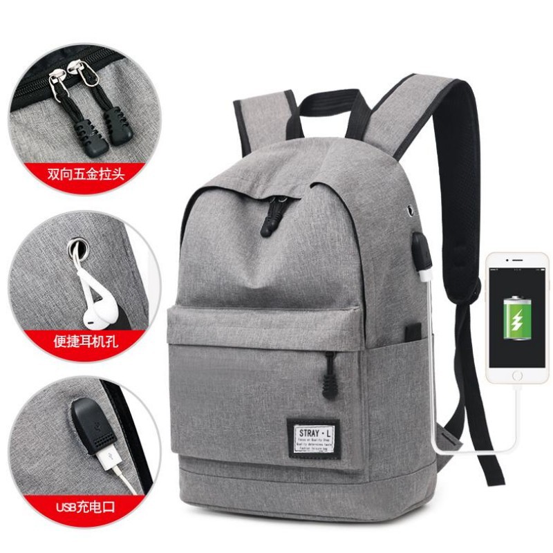 Wholesale of new cross-border backpacks, casual and simple school bags for primary and secondary school students, large-capacity and low-load travel computer backpacks full figure