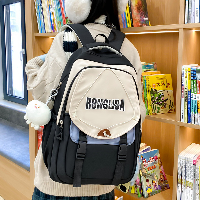 Japanese-style schoolbag with large capacity for high school and junior high school students, casual and lightweight backpack for primary school students, and girls' backpack Specification drawing
