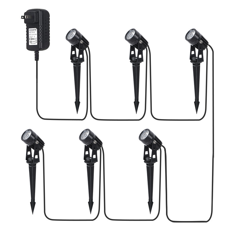 European standard outdoor LED ground-penetrating spotlights, 3w outdoor landscape rainproof 12V remote control RGB garden lights Item Picture