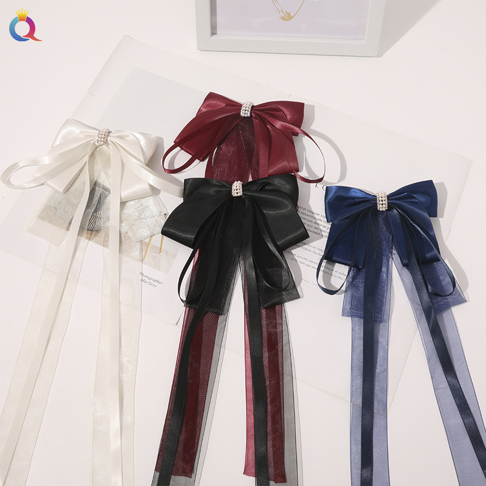 Qiyue ancient-style Hanfu, extralong hair bands, flowing ribbons, bows, super fairy tassels, hair clips and headwear, all handcrafted hair accessories full figure