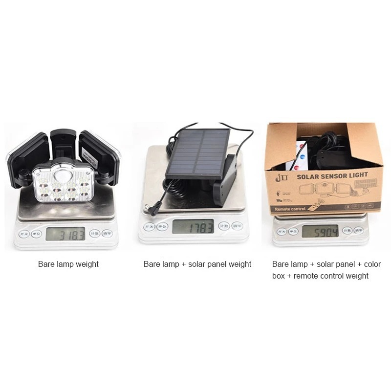 Solar-powered sensor split sensor outdoor four-sided garden lamp, outdoor moisture-proof and waterproof integrated street lamp and wall lamp lighting Item Picture