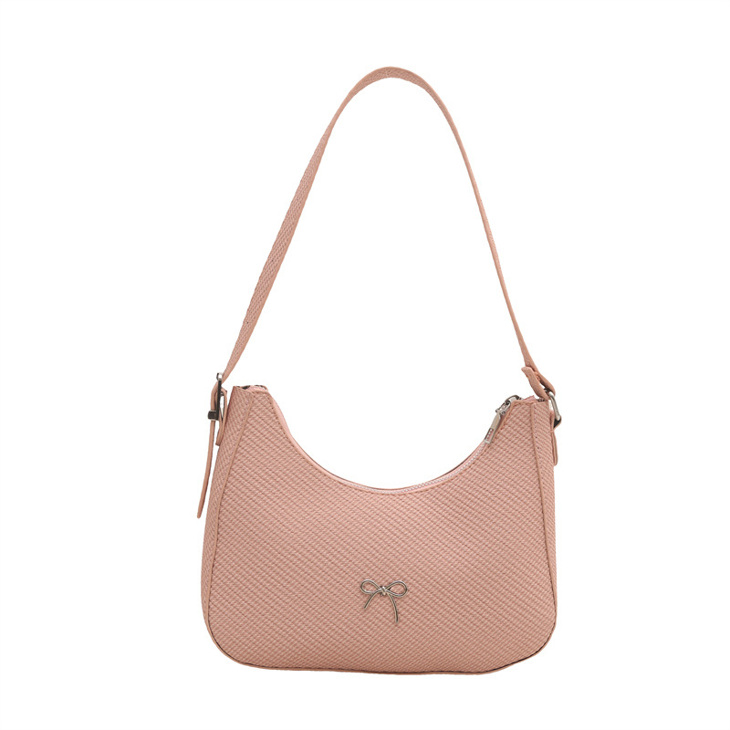 2025 New trendy and niche design, simple French niche design, single-shoulder armpit bag, women's single-shoulder crescent moon dumpling bag Item Picture