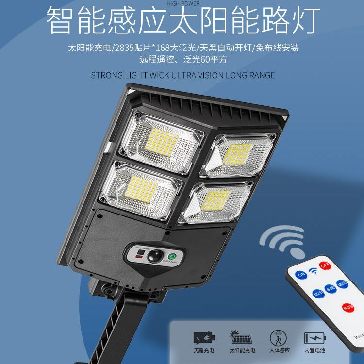 Cross-border LED high-intensity small street lamps, double-row street lamps, solar garden lamps, sensor street lamps, outdoor lighting street lamps Application Scenario