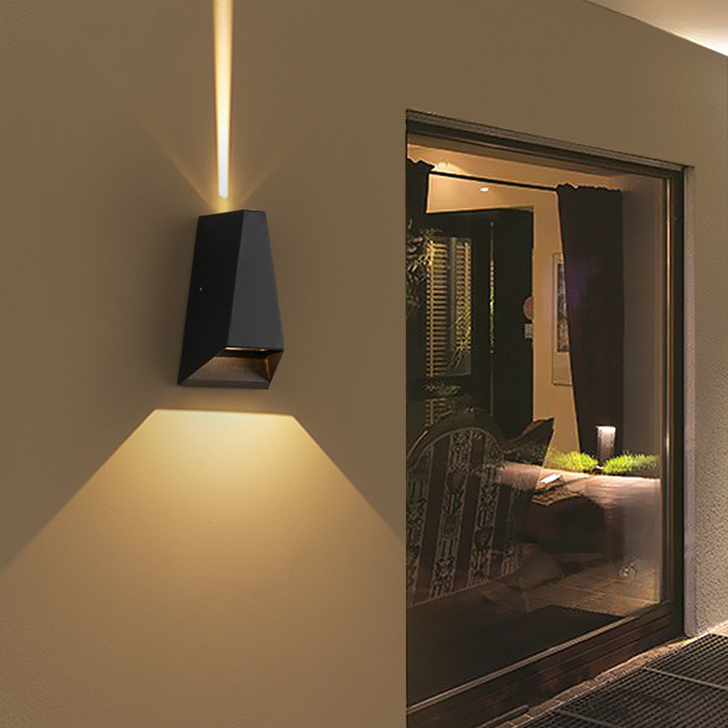 Wholesale simple LED outdoor wall lamps for foreign trade, black and white bedside lamps for living rooms and bedrooms, hotel corridor wall-washing lamps Specification drawing