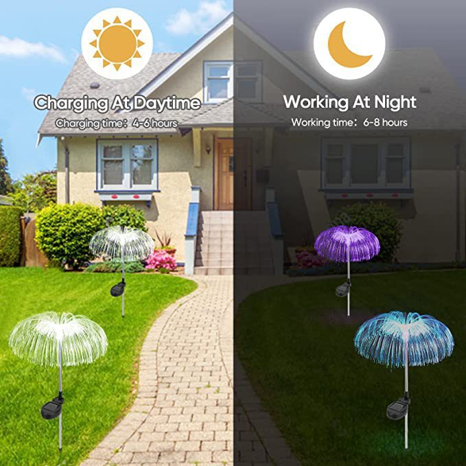 In-stock jellyfish lamps, new solar lawn lamps, outdoor waterproof garden smoke lamps, garden balcony landscape lamps details Picture