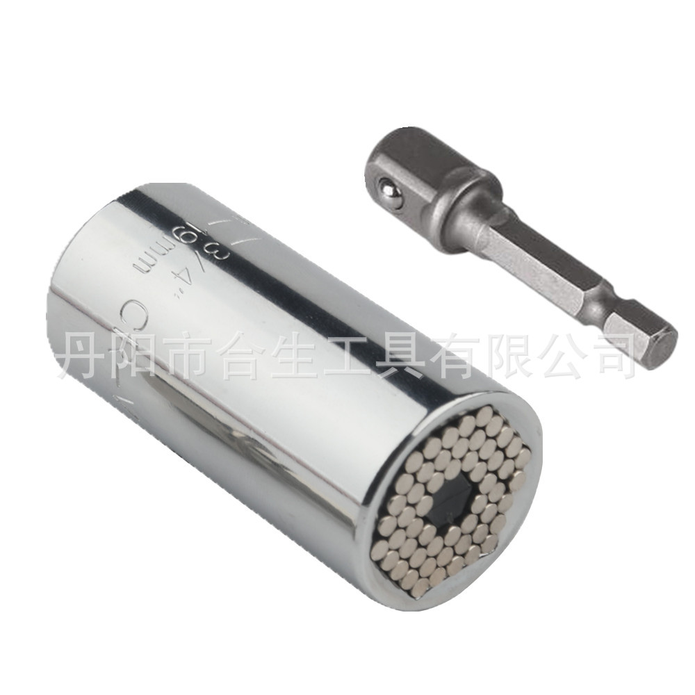 Cross-border 7-19mm socket Magic Multi-purpose socket ratchet wrench multi-functional hand drill socket set full figure