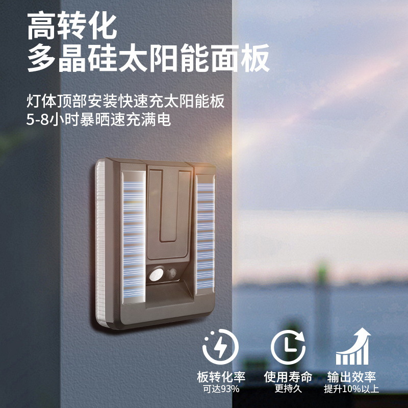 Cross-border outdoor waterproof wall lamps, simple courtyard lamps, community courtyard corridors, human sensor lamps, balconies, staircases, villas details Picture