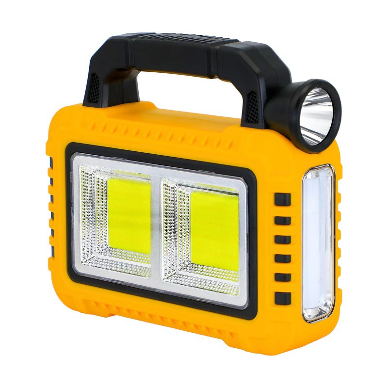 New solar-powered multi-functional portable lamp, outdoor high-intensity lighting searchlight, emergency work light, flashlight Item Picture