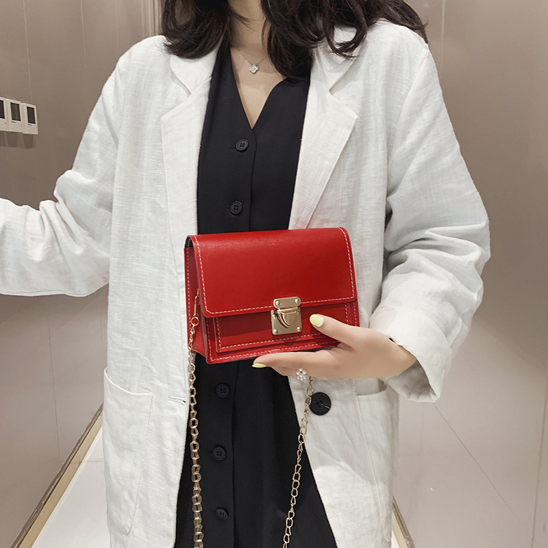 Summer Small Bag 2019 Summer New fashion solid color women's bag, single-shoulder crossbody bag, stylish and simple, factory direct delivery details Picture