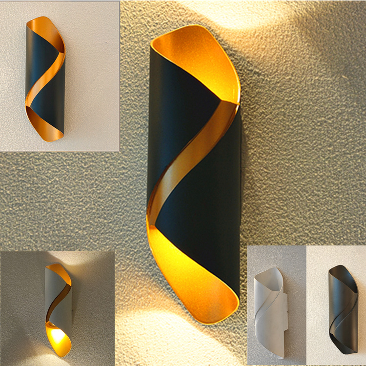 Outdoor led simple waterproof wall light, round aluminum material, corridor, balcony, passageway, hotel staircase, acrylic cross-border details Picture