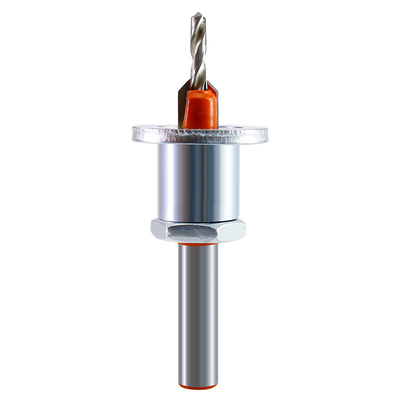 The alloy head of the counterbore drill, the conical hole drill, and the woodworking step drill are installed with screws. The woodworking counterbore drill is equipped with a limiter Item Picture