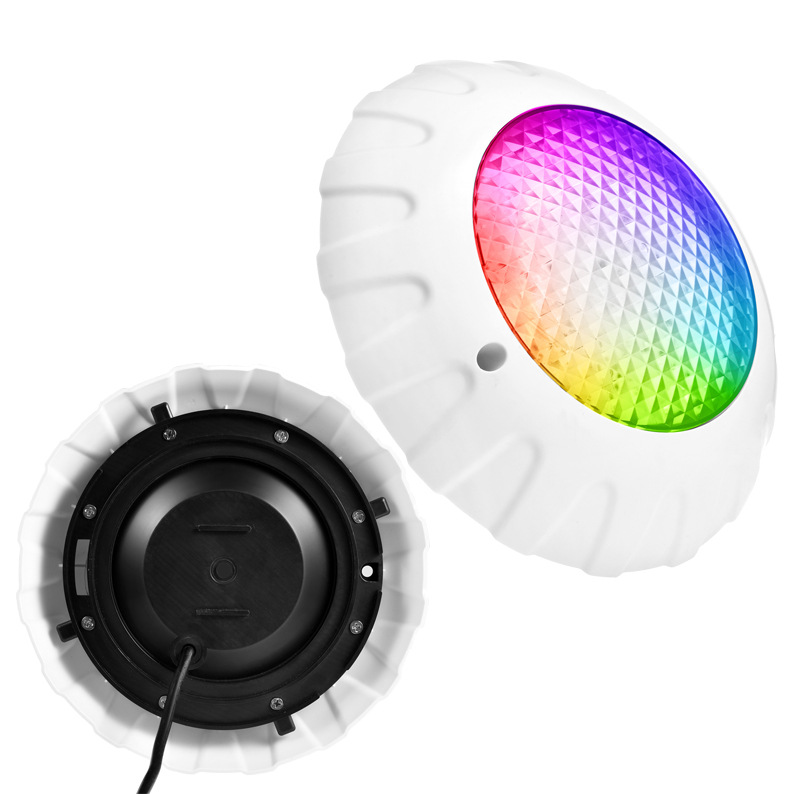 Embedded LED swimming pool light, RGB seven-color waterproof wireless remote control underwater light, indoor and outdoor swimming pool hot spring light full figure