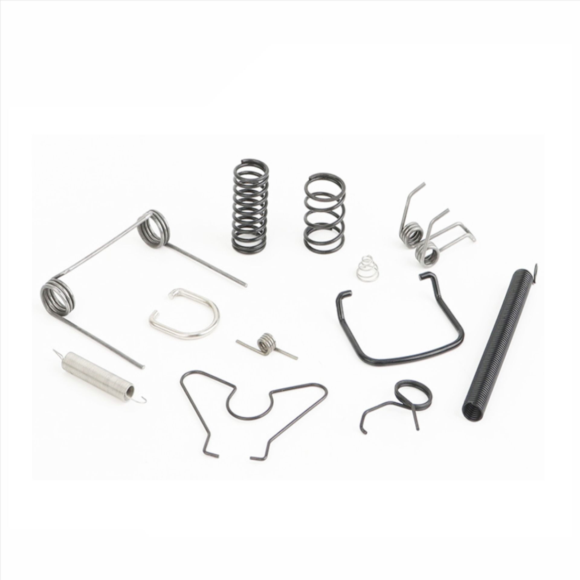 Stainless steel hardware spring switch button accessories spring toys tension spring processing spring manufacturer Item Picture
