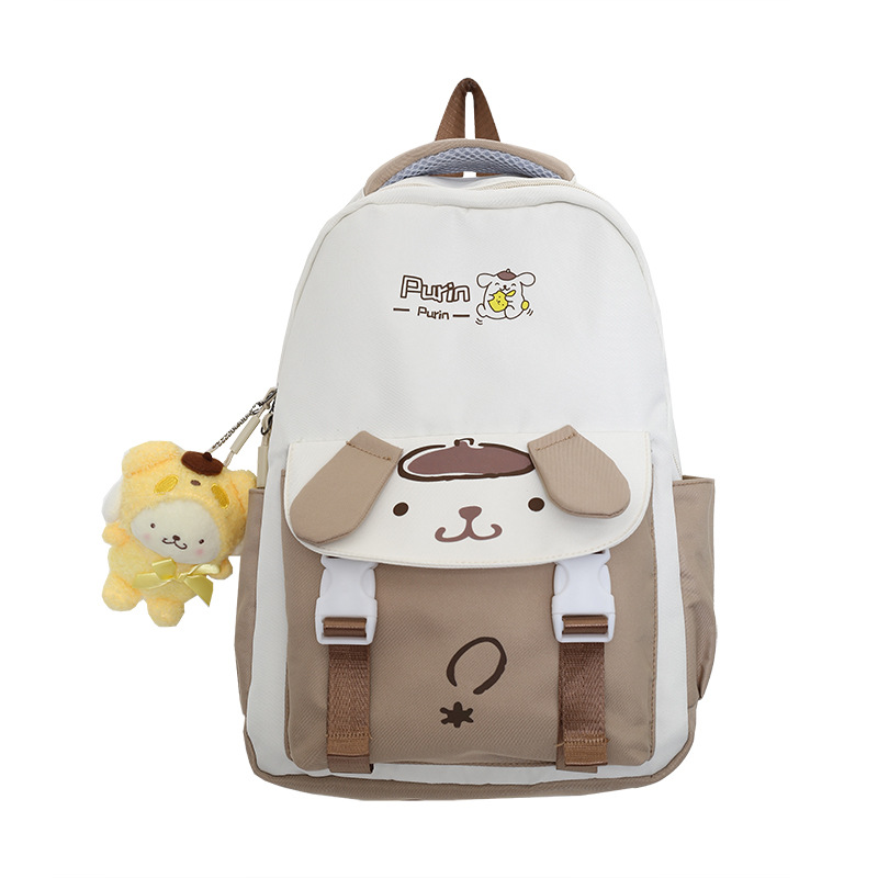 New cute cartoon lightweight backpack for girls, large-capacity color-blocking fashionable backpack, and schoolbag for primary and junior high school students Item Picture