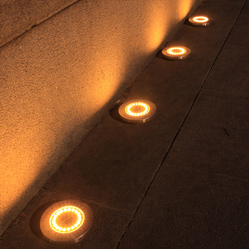 Solar ground lamps, outdoor waterproof garden lamps, street lamps, stainless steel deck lamps, walkway lamps, solar lamps details Picture