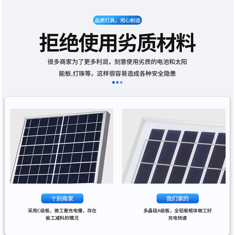 Cross-border trade solar lamps, outdoor lighting, garden lamps, solar floodlights, new rural street lamps, original manufacturer Specification drawing