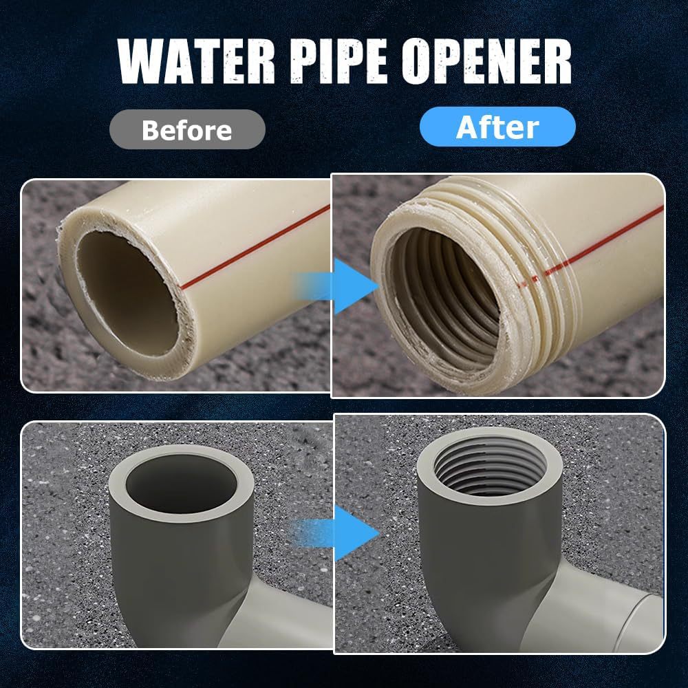 Cross-border PPR water pipe 4-point and 6-point internal and external thread integrated thread opener, sheet thread plastic pipe thread opener and threading tool Application Scenario