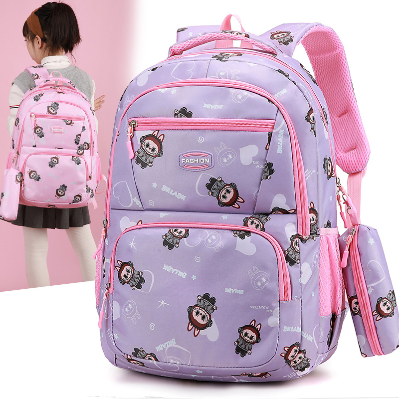 The 2025 new cartoon cute backpack is a large-capacity, lightweight and load-reducing schoolbag for primary and secondary school students, as well as a casual travel backpack Specification drawing